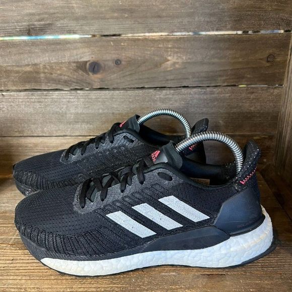 Womens Adidas SolarBoost Black Athletic Running Sneakers Shoes Size 8 M GUC - Picture 5 of 6